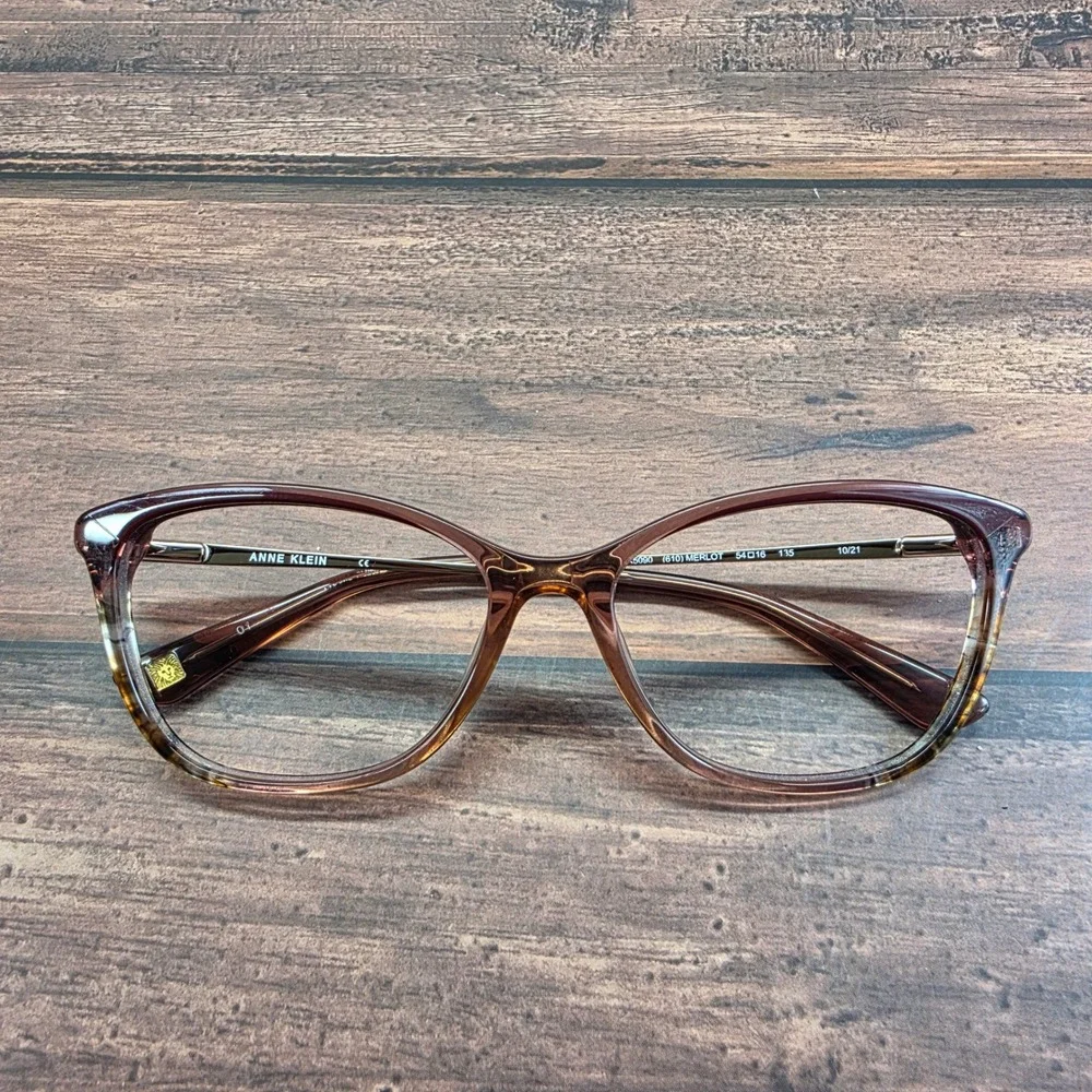 Anne‎ Klein AK5090 Merlot Purple Cat Eye Eyeglasses Frames 54-16-135 Womens